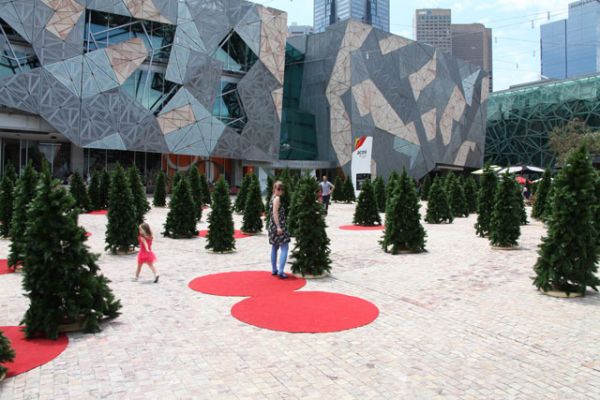Synthetic grass in Fed Square
